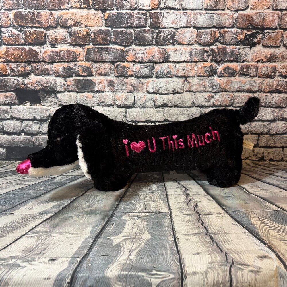 Dan Dee "Love You This Much" 2018 Dachshund Plush - 22 inches - Valentine Plush
